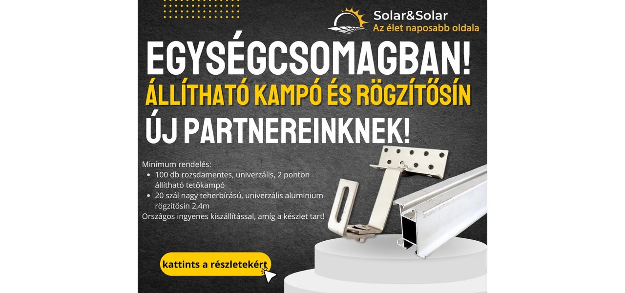 Új, 5-10kW-os rendszerhez optimalizált szerelési egységcsomag a kínálatunkban