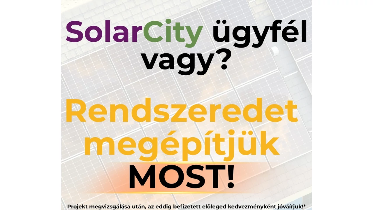 Solar City ügyfél vagy? Segítünk befejezni a rendszered!