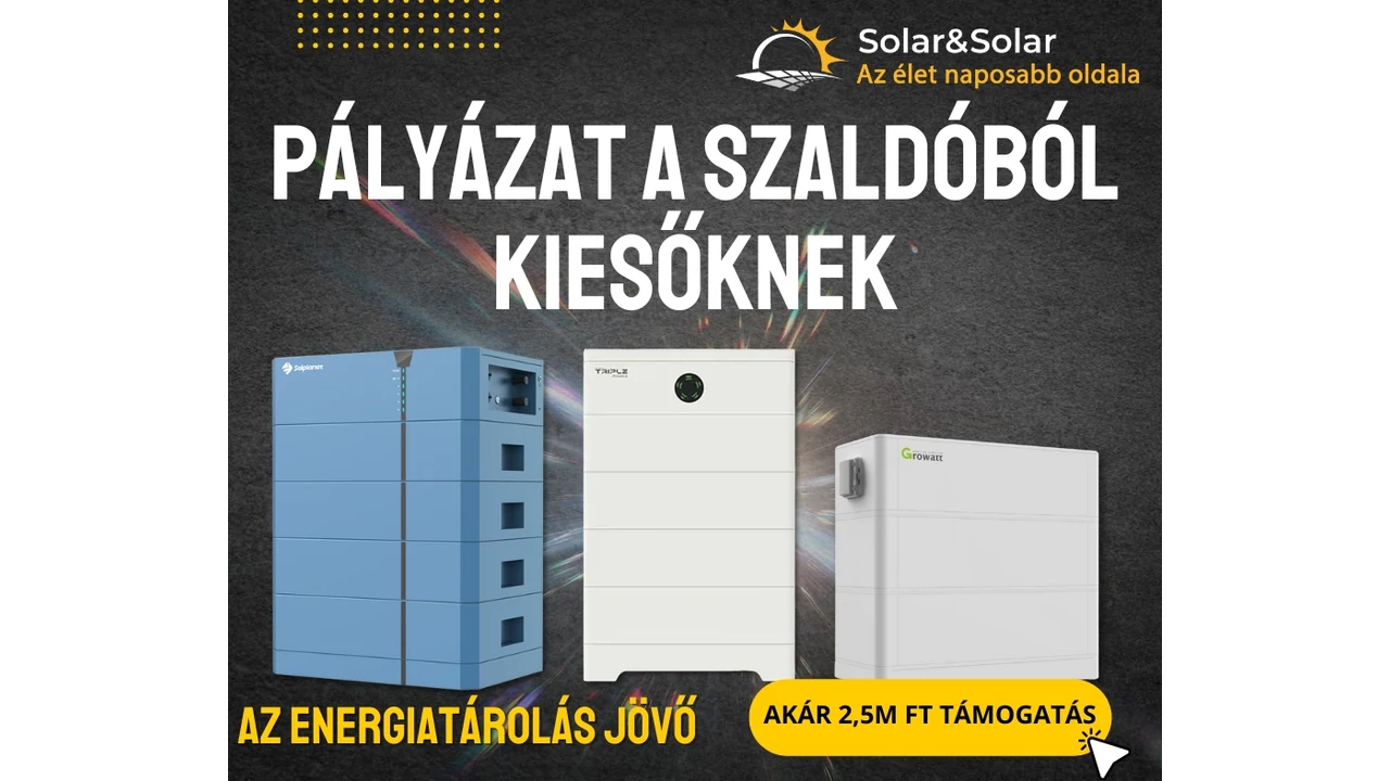 Lakossági energiatároló pályázat 100 milliárd forintos kerettel – útmutató szaldóból kiesőknek