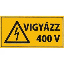 Matrica - Vigyázz 400V - 50x25