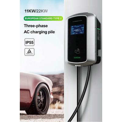 Suntree - EV Charger 22KW/32A - 4.3 Inch LCD European Standard Type 2 - IC kártyával